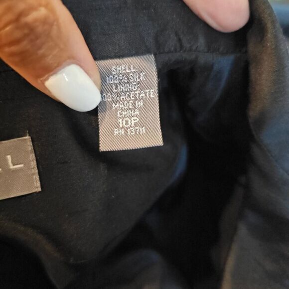 NWT Kate Hill Silk Long Sleeve Wrap Shirt Size 10P - Picture 8 of 8